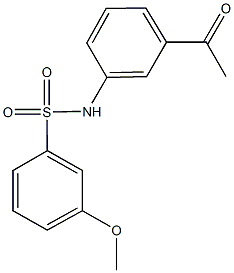 N-(3-acetylphenyl)-3-methoxybenzenesulfonamide Struktur