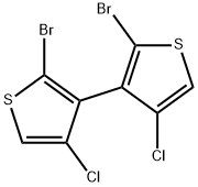 3,3'-bis[2-bromo-4-chlorothiophene] Structure