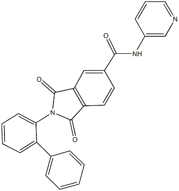 2-[1,1'-biphenyl]-2-yl-1,3-dioxo-N-(3-pyridinyl)-5-isoindolinecarboxamide Struktur