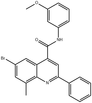 669741-94-0 6-bromo-N-(3-methoxyphenyl)-8-methyl-2-phenyl-4-quinolinecarboxamide