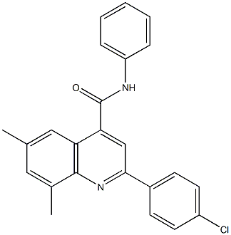 2-(4-chlorophenyl)-6,8-dimethyl-N-phenyl-4-quinolinecarboxamide,669750-61-2,结构式