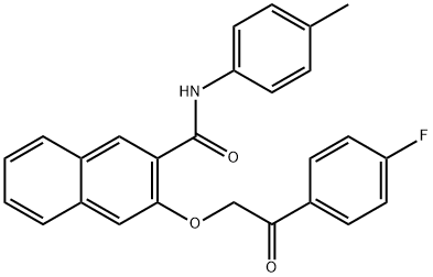 3-[2-(4-fluorophenyl)-2-oxoethoxy]-N-(4-methylphenyl)-2-naphthamide Structure