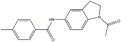 N-(1-acetyl-2,3-dihydro-1H-indol-5-yl)-4-methylbenzamide Struktur