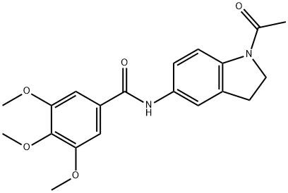 N-(1-acetyl-2,3-dihydro-1H-indol-5-yl)-3,4,5-trimethoxybenzamide Struktur