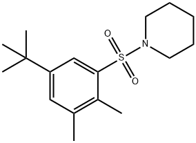 1-[(5-tert-butyl-2,3-dimethylphenyl)sulfonyl]piperidine 化学構造式