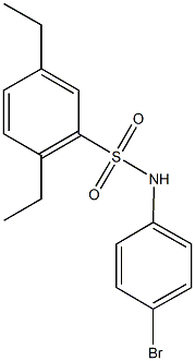 N-(4-bromophenyl)-2,5-diethylbenzenesulfonamide Struktur