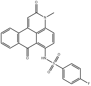 4-fluoro-N-(3-methyl-2,7-dioxo-2,7-dihydro-3H-naphtho[1,2,3-de]quinolin-6-yl)benzenesulfonamide|