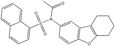 N-acetyl-N-(6,7,8,9-tetrahydrodibenzo[b,d]furan-2-yl)-1-naphthalenesulfonamide Struktur