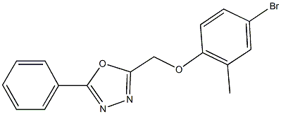 4-bromo-2-methylphenyl (5-phenyl-1,3,4-oxadiazol-2-yl)methyl ether,671793-83-2,结构式