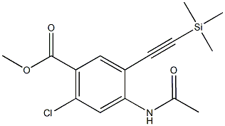methyl 4-(acetylamino)-2-chloro-5-[(trimethylsilyl)ethynyl]benzoate Structure