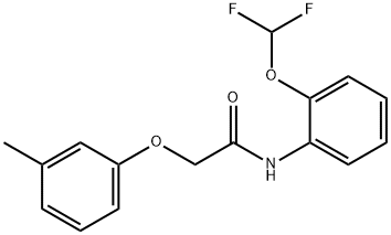 N-[2-(difluoromethoxy)phenyl]-2-(3-methylphenoxy)acetamide Structure