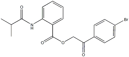 2-(4-bromophenyl)-2-oxoethyl 2-(isobutyrylamino)benzoate Structure