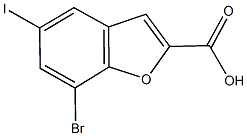 7-bromo-5-iodo-1-benzofuran-2-carboxylic acid Structure