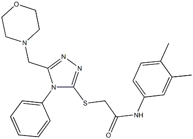 675870-21-0 N-(3,4-dimethylphenyl)-2-{[5-(4-morpholinylmethyl)-4-phenyl-4H-1,2,4-triazol-3-yl]sulfanyl}acetamide