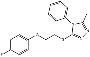 3-{[2-(4-fluorophenoxy)ethyl]sulfanyl}-5-methyl-4-phenyl-4H-1,2,4-triazole|