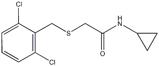 N-cyclopropyl-2-[(2,6-dichlorobenzyl)sulfanyl]acetamide Structure