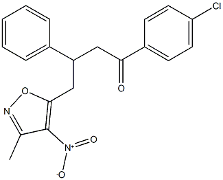 1-(4-chlorophenyl)-4-{4-nitro-3-methyl-5-isoxazolyl}-3-phenyl-1-butanone,68257-72-7,结构式