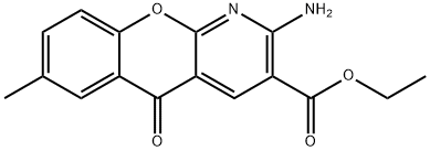 ethyl 2-amino-7-methyl-5-oxo-5H-chromeno[2,3-b]pyridine-3-carboxylate Struktur