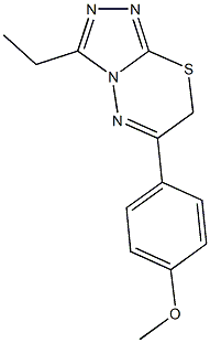 4-(3-ethyl-7H-[1,2,4]triazolo[3,4-b][1,3,4]thiadiazin-6-yl)phenyl methyl ether Struktur
