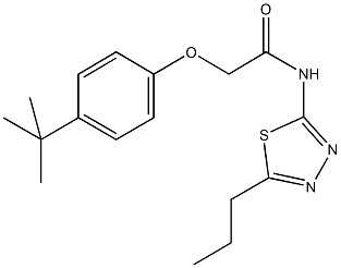 2-(4-tert-butylphenoxy)-N-(5-propyl-1,3,4-thiadiazol-2-yl)acetamide|
