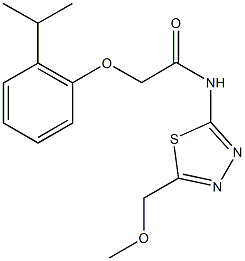 685839-70-7 2-(2-isopropylphenoxy)-N-[5-(methoxymethyl)-1,3,4-thiadiazol-2-yl]acetamide