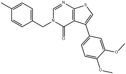 5-(3,4-dimethoxyphenyl)-3-(4-methylbenzyl)thieno[2,3-d]pyrimidin-4(3H)-one,685846-51-9,结构式