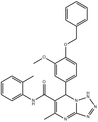 685852-98-6 7-[4-(benzyloxy)-3-methoxyphenyl]-5-methyl-N-(2-methylphenyl)-4,7-dihydrotetraazolo[1,5-a]pyrimidine-6-carboxamide