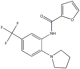 N-[2-(1-pyrrolidinyl)-5-(trifluoromethyl)phenyl]-2-furamide,688033-94-5,结构式
