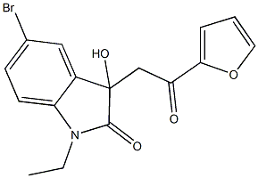 689769-70-8 5-bromo-1-ethyl-3-[2-(2-furyl)-2-oxoethyl]-3-hydroxy-1,3-dihydro-2H-indol-2-one