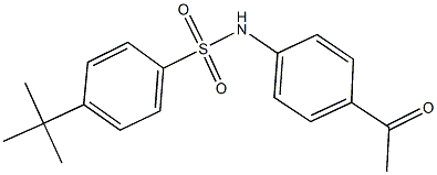 N-(4-acetylphenyl)-4-tert-butylbenzenesulfonamide Struktur