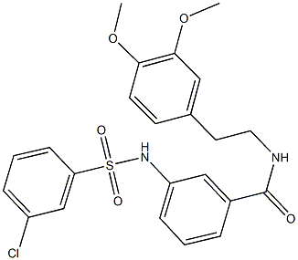 690647-70-2 3-{[(3-chlorophenyl)sulfonyl]amino}-N-[2-(3,4-dimethoxyphenyl)ethyl]benzamide