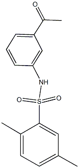 N-(3-acetylphenyl)-2,5-dimethylbenzenesulfonamide Struktur