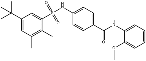 691388-31-5 4-{[(5-tert-butyl-2,3-dimethylphenyl)sulfonyl]amino}-N-(2-methoxyphenyl)benzamide