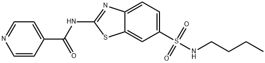 N-{6-[(butylamino)sulfonyl]-1,3-benzothiazol-2-yl}isonicotinamide Struktur