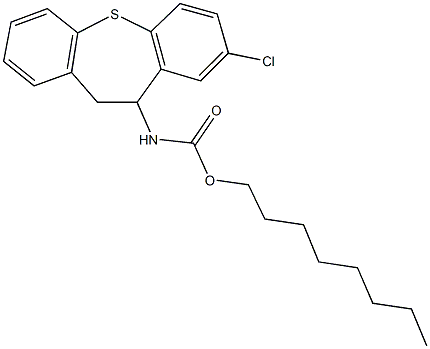 octyl 8-chloro-10,11-dihydrodibenzo[b,f]thiepin-10-ylcarbamate Structure