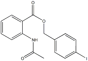 4-iodobenzyl 2-(acetylamino)benzoate 化学構造式