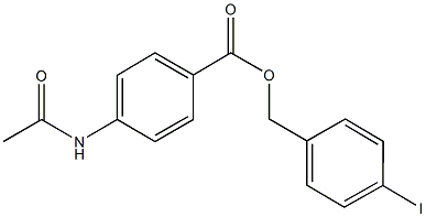 4-iodobenzyl 4-(acetylamino)benzoate Structure
