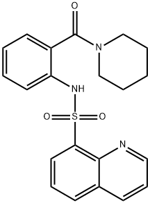 N-[2-(1-piperidinylcarbonyl)phenyl]-8-quinolinesulfonamide Structure