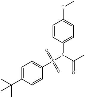 N-acetyl-4-tert-butyl-N-(4-methoxyphenyl)benzenesulfonamide Structure