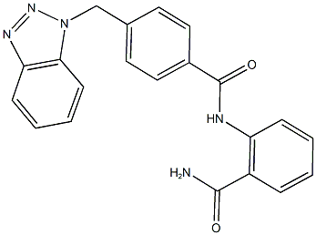 2-{[4-(1H-1,2,3-benzotriazol-1-ylmethyl)benzoyl]amino}benzamide Structure