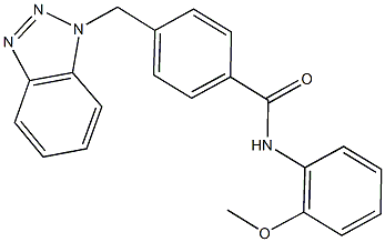 4-(1H-1,2,3-benzotriazol-1-ylmethyl)-N-(2-methoxyphenyl)benzamide Struktur