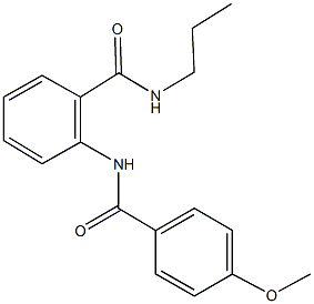 2-[(4-methoxybenzoyl)amino]-N-propylbenzamide Struktur