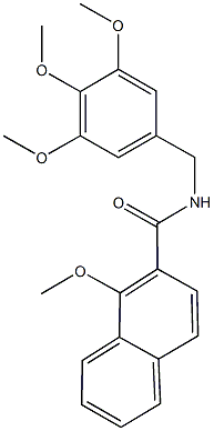 1-methoxy-N-(3,4,5-trimethoxybenzyl)-2-naphthamide Struktur