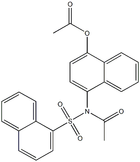 4-[acetyl(1-naphthylsulfonyl)amino]-1-naphthyl acetate Structure