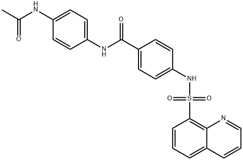 N-[4-(acetylamino)phenyl]-4-[(8-quinolinylsulfonyl)amino]benzamide Structure