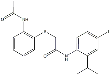 695175-04-3 2-{[2-(acetylamino)phenyl]thio}-N-(4-iodo-2-isopropylphenyl)acetamide