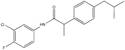 695198-06-2 N-(3-chloro-4-fluorophenyl)-2-(4-isobutylphenyl)propanamide