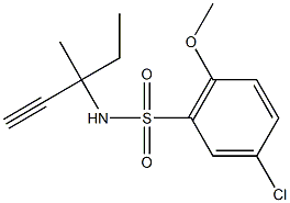 5-chloro-N-(1-ethyl-1-methyl-2-propynyl)-2-methoxybenzenesulfonamide|
