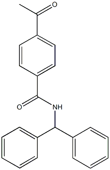 4-acetyl-N-benzhydrylbenzamide Struktur