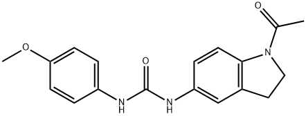 N-(1-acetyl-2,3-dihydro-1H-indol-5-yl)-N'-(4-methoxyphenyl)urea Struktur